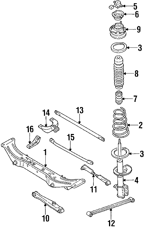 Diagram REAR SUSPENSION. STRUTS & SUSPENSION COMPONENTS. for your 2017 Mazda CX-5  Grand Touring Sport Utility 