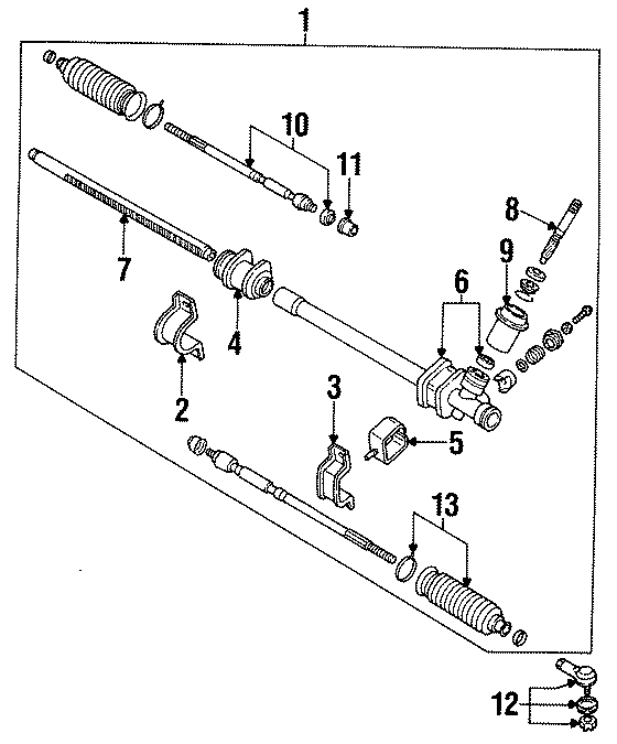 Diagram STEERING GEAR & LINKAGE. for your 2017 Mazda CX-5 2.5L SKYACTIV A/T FWD Grand Select Sport Utility 