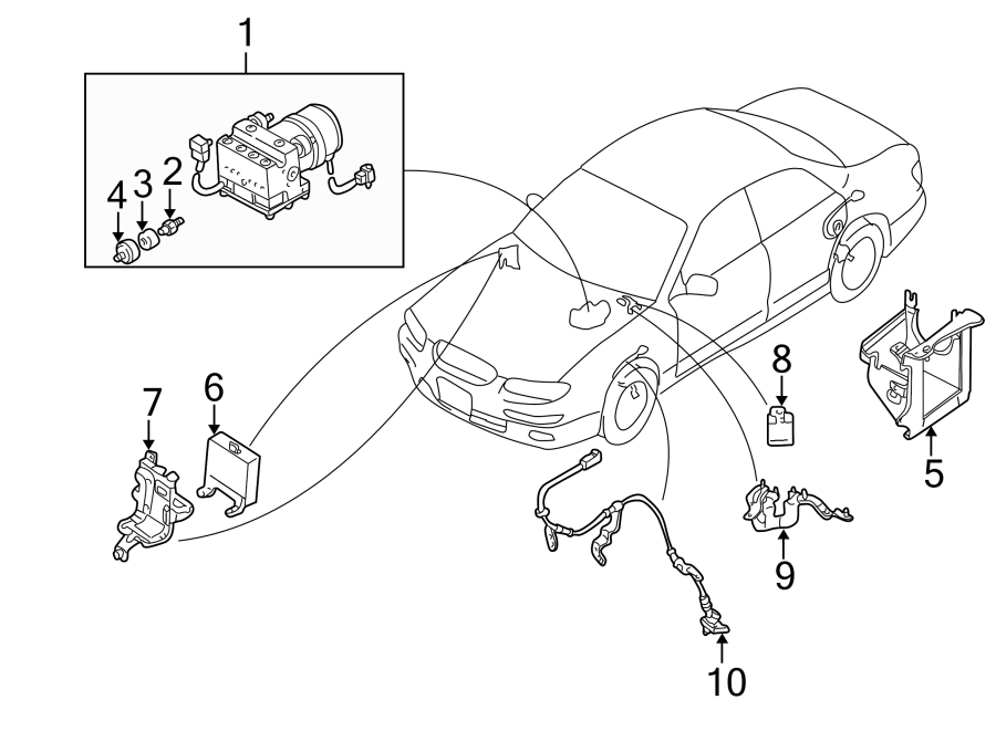 Diagram Electrical. Abs components. for your 1993 Mazda MX-6   