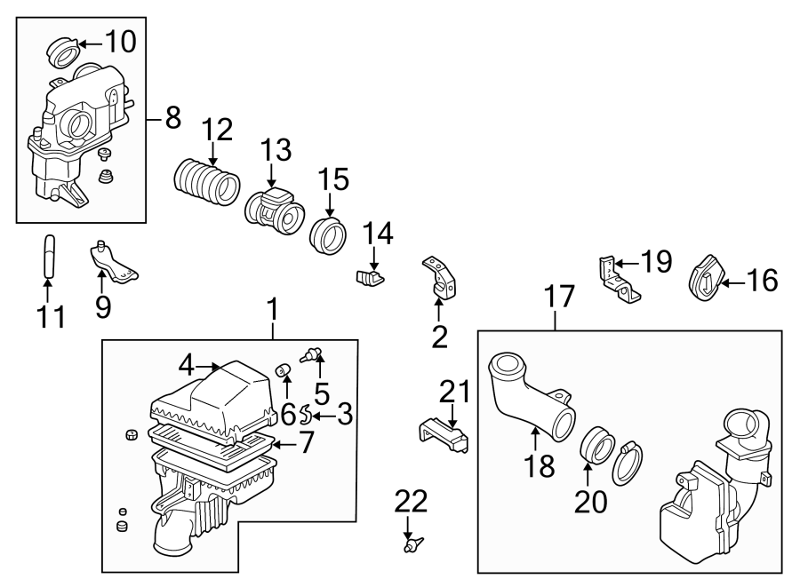 Diagram ENGINE / TRANSAXLE. AIR INTAKE. for your 2006 Mazda MX-5 Miata  Grand Touring Convertible 