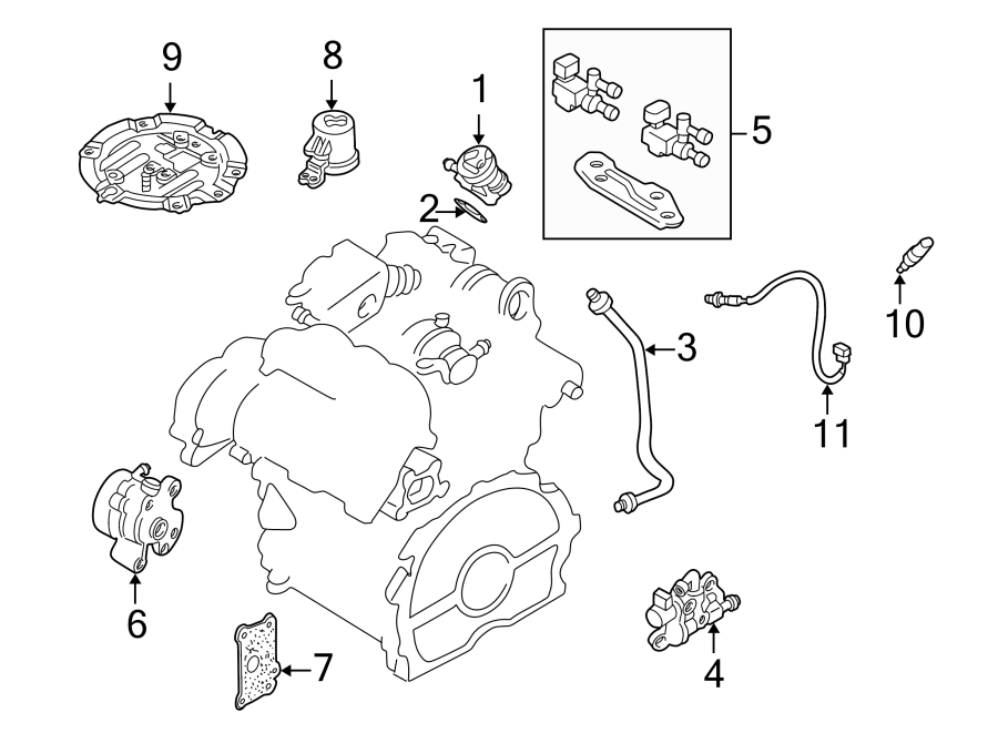 Diagram EMISSION SYSTEM. EMISSION COMPONENTS. for your 2009 Mazda B2300   