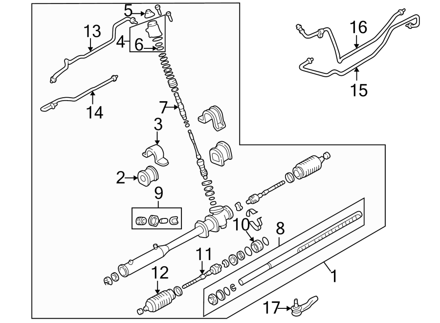 Diagram STEERING GEAR & LINKAGE. for your Mazda