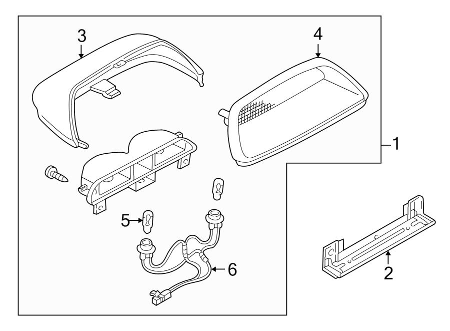 Diagram REAR LAMPS. HIGH MOUNTED STOP LAMP. for your 1997 Mazda Millenia 2.3L V6 A/T S Sedan 