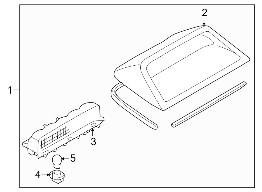 Diagram REAR LAMPS. HIGH MOUNTED STOP LAMP. for your 1997 Mazda Millenia   