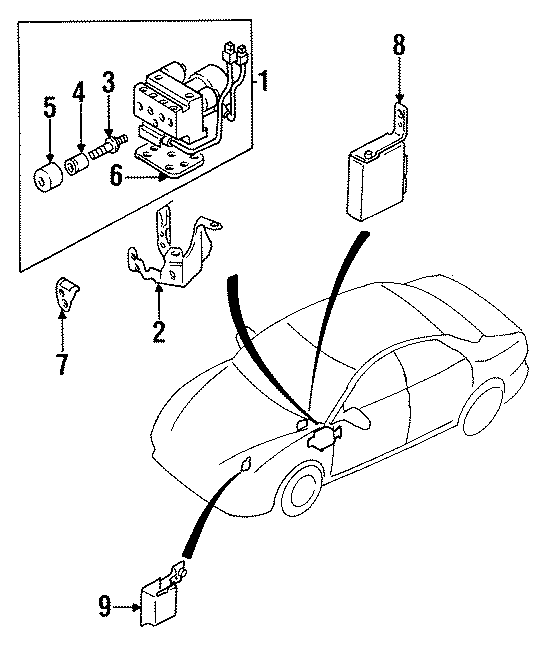 Full size assembly image of ELECTRICAL. ABS COMPONENTS. (1/1)
