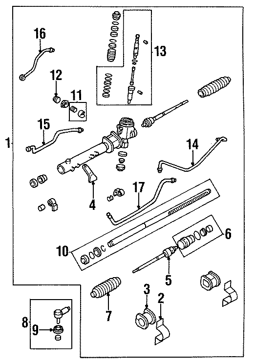 Diagram STEERING GEAR & LINKAGE. for your 2016 Mazda CX-5  Sport Sport Utility 