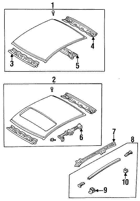 Diagram EXTERIOR TRIM. ROOF & COMPONENTS. for your 2005 Mazda 3   