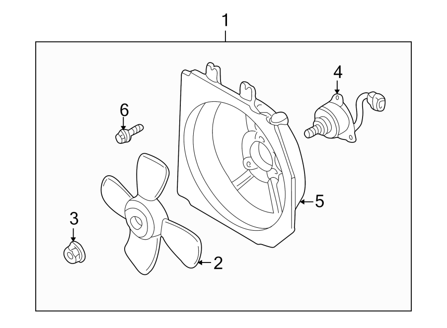 Diagram COOLING FAN. for your 1999 Mazda 626   