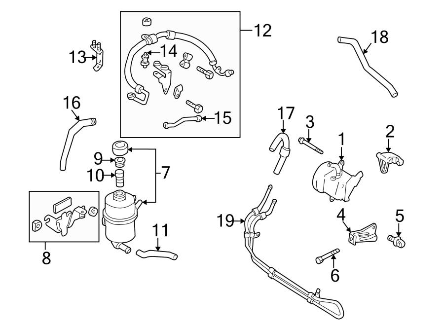 Diagram STEERING GEAR & LINKAGE. PUMP & HOSES. for your 2020 Mazda CX-5 2.5L SKYACTIV A/T AWD Touring Sport Utility 