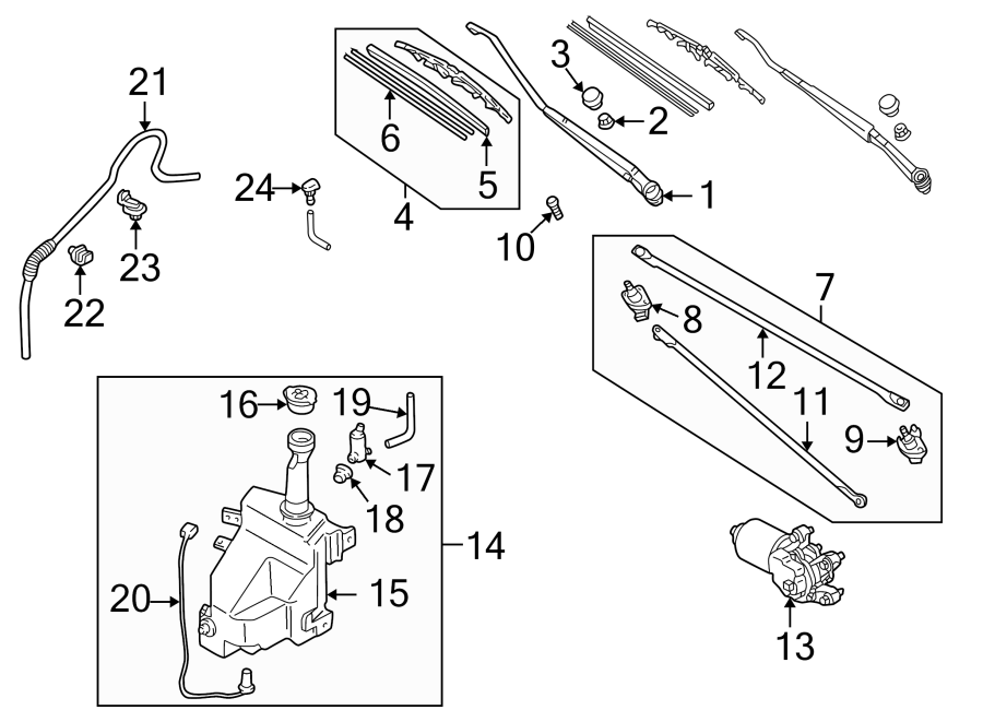 Diagram Windshield. for your Mazda