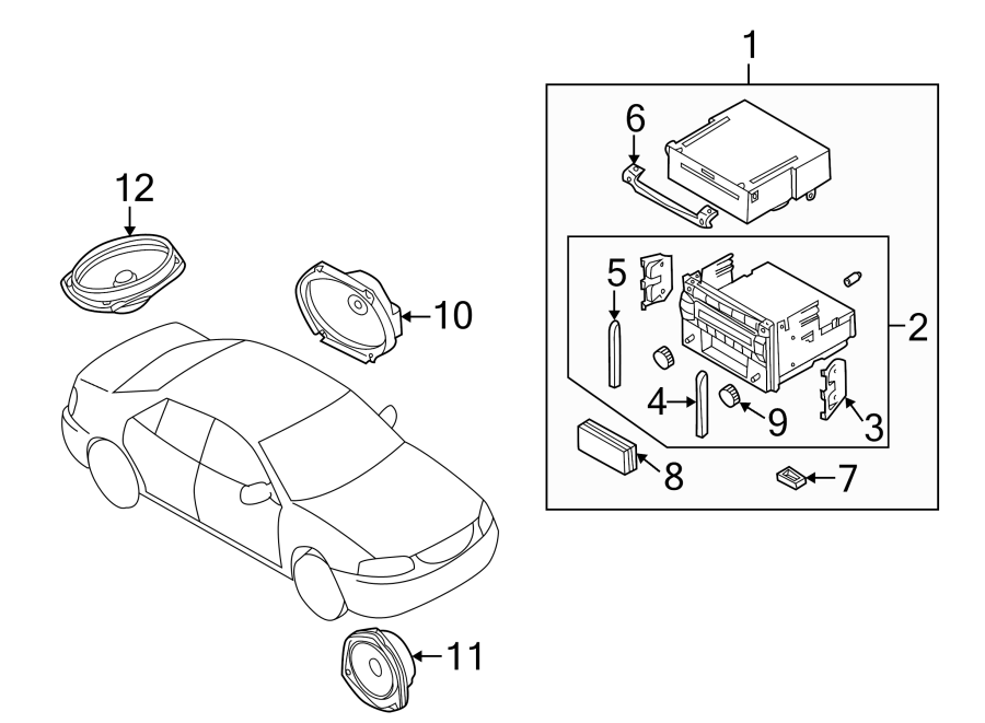 Diagram INSTRUMENT PANEL. SOUND SYSTEM. for your 2021 Mazda 6   