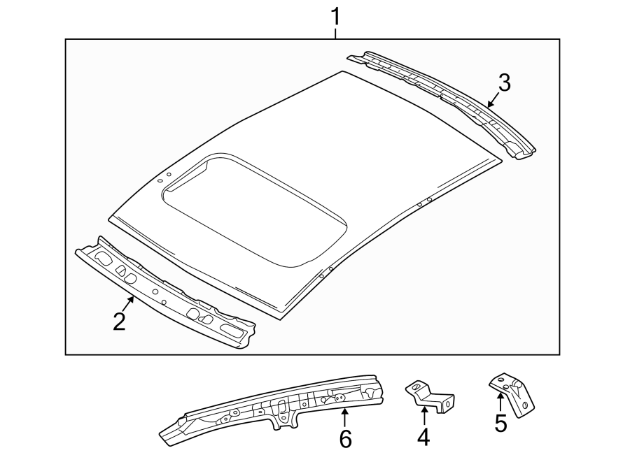 Diagram ROOF & COMPONENTS. for your 1993 Mazda MIATA  LE Convertible 