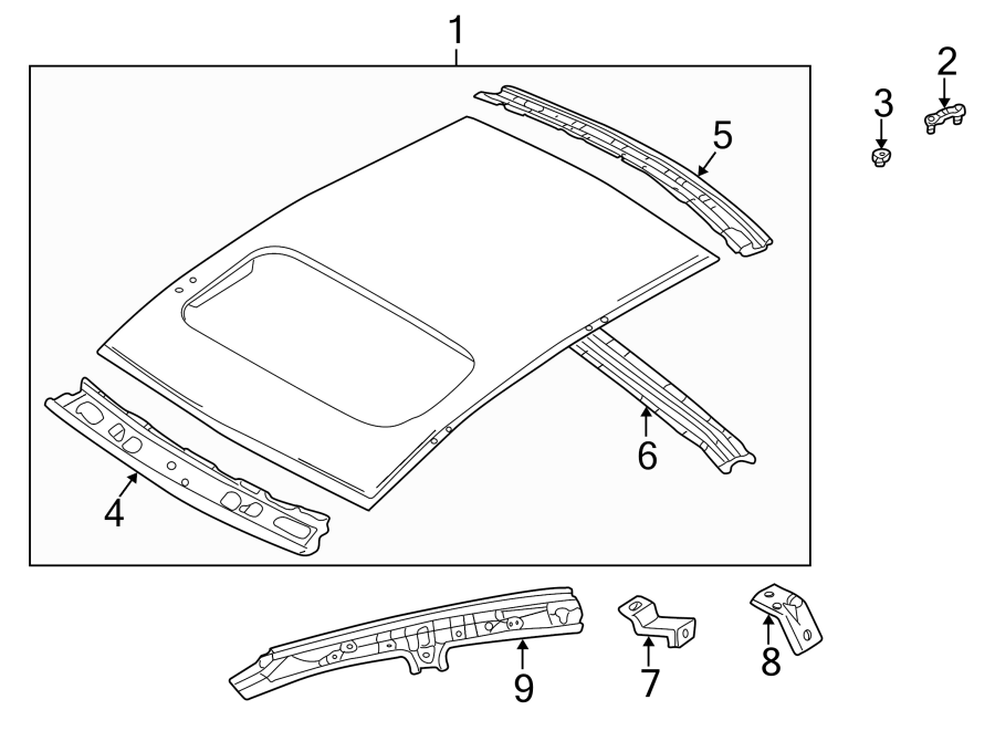 Diagram ROOF & COMPONENTS. for your 1993 Mazda MIATA  LE Convertible 