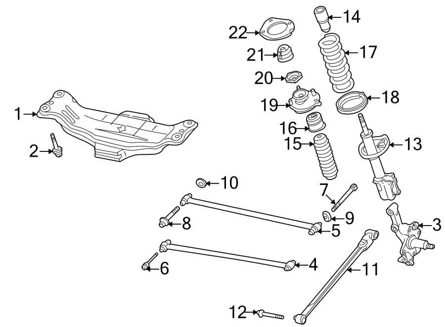 Diagram REAR SUSPENSION. SUSPENSION COMPONENTS. for your 2013 Mazda CX-5  Sport Sport Utility 