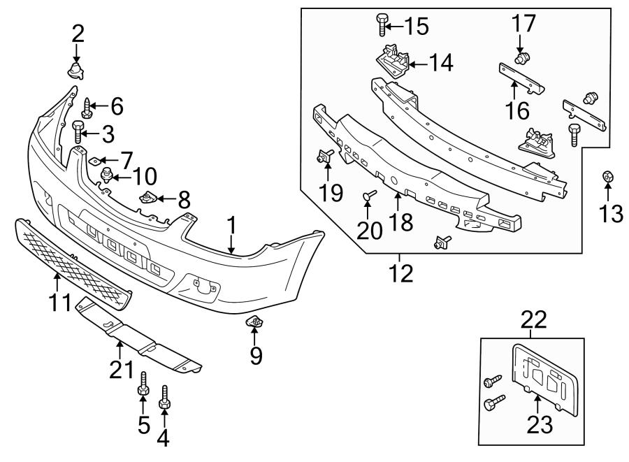 Diagram FRONT BUMPER. BUMPER & COMPONENTS. for your 2015 Mazda CX-5 2.0L SKYACTIV A/T FWD Sport Sport Utility 