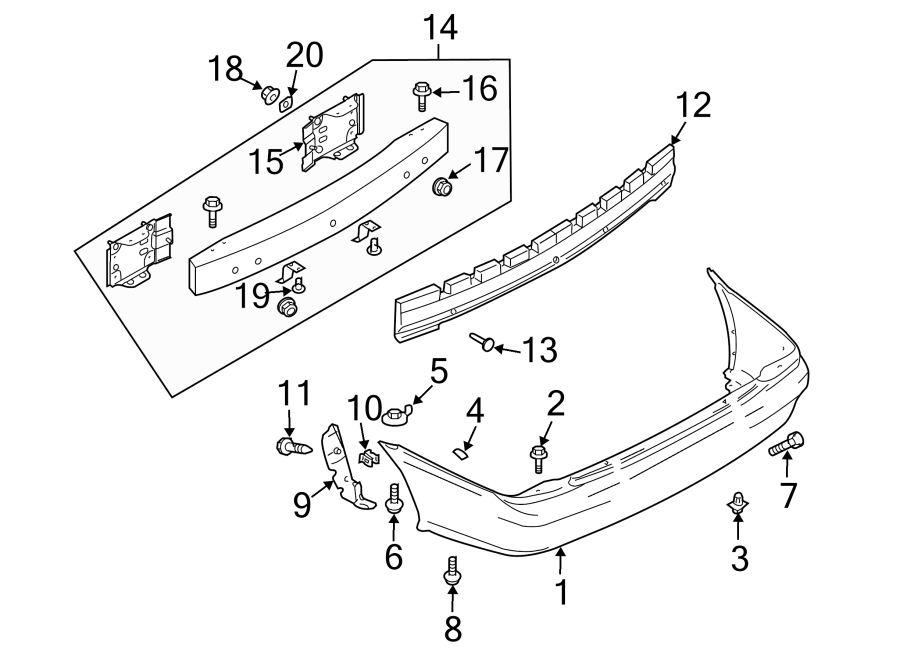 Diagram REAR BUMPER. BUMPER & COMPONENTS. for your 2009 Mazda MX-5 Miata   