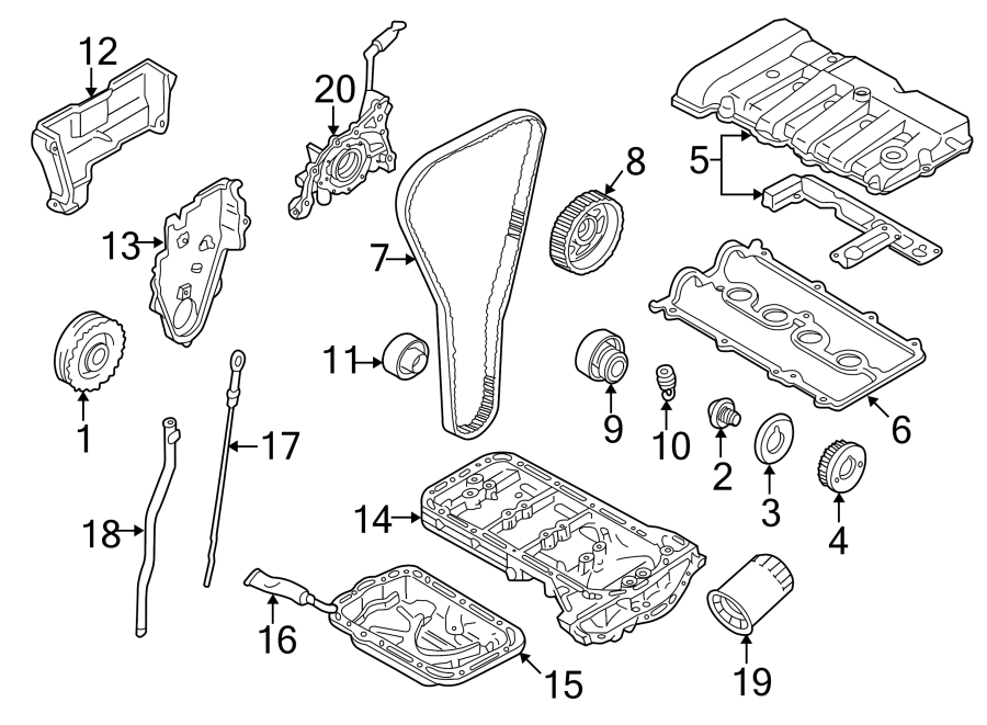 Diagram ENGINE / TRANSAXLE. ENGINE PARTS. for your 2002 Mazda Protege  LX Sedan 