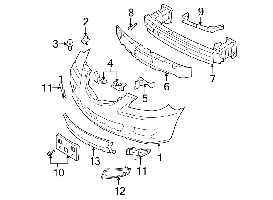 Diagram FRONT BUMPER. BUMPER & COMPONENTS. for your 2013 Mazda MX-5 Miata   