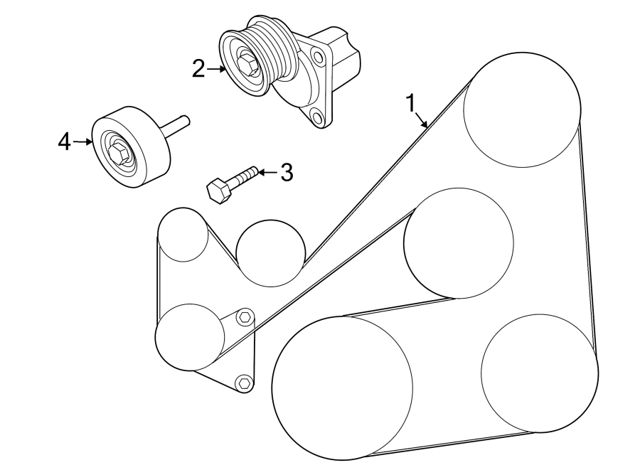 Diagram BELTS & PULLEYS. for your 1992 Mazda B2600   