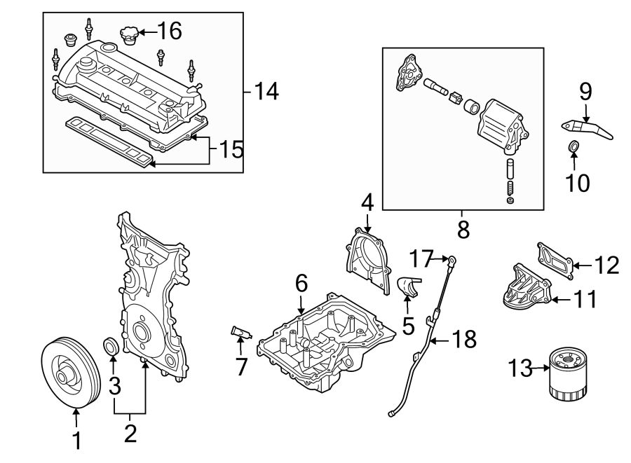 Diagram ENGINE / TRANSAXLE. ENGINE PARTS. for your Mazda