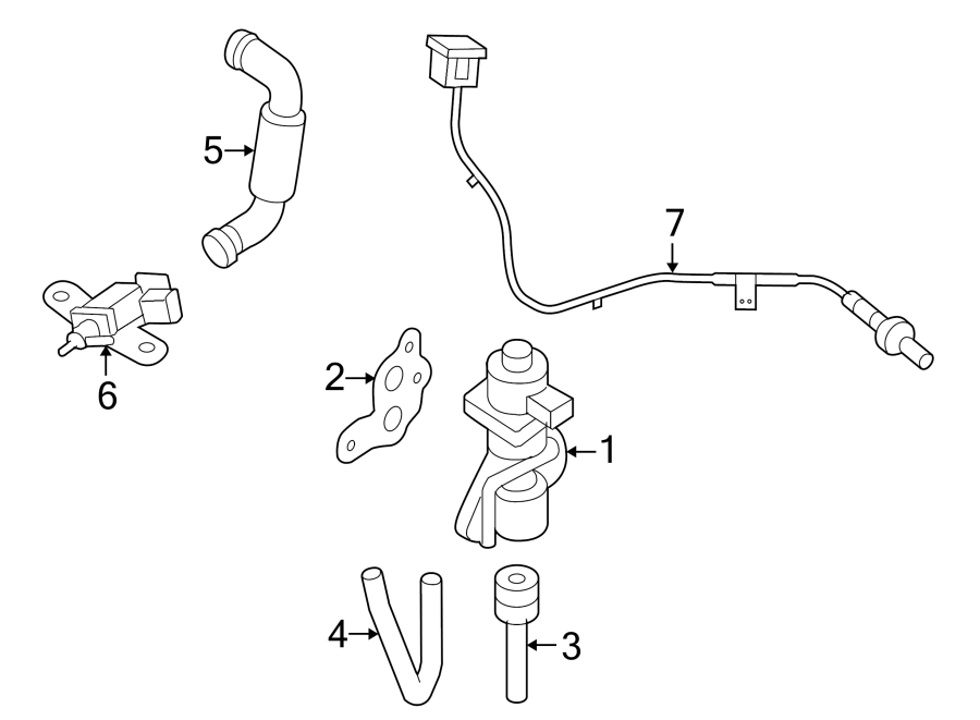 Diagram EMISSION SYSTEM. EMISSION COMPONENTS. for your 2022 Mazda CX-5   