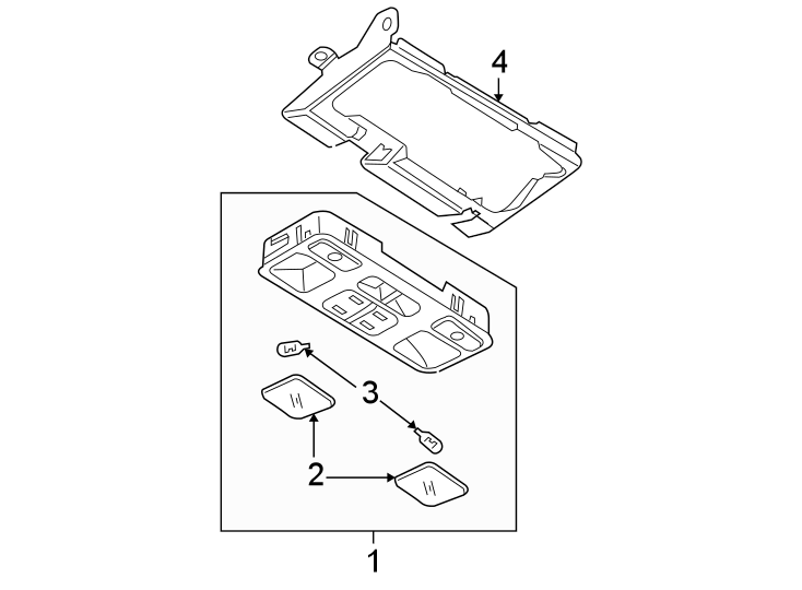 Diagram OVERHEAD CONSOLE. for your 2021 Mazda MX-5 Miata  Club Convertible 