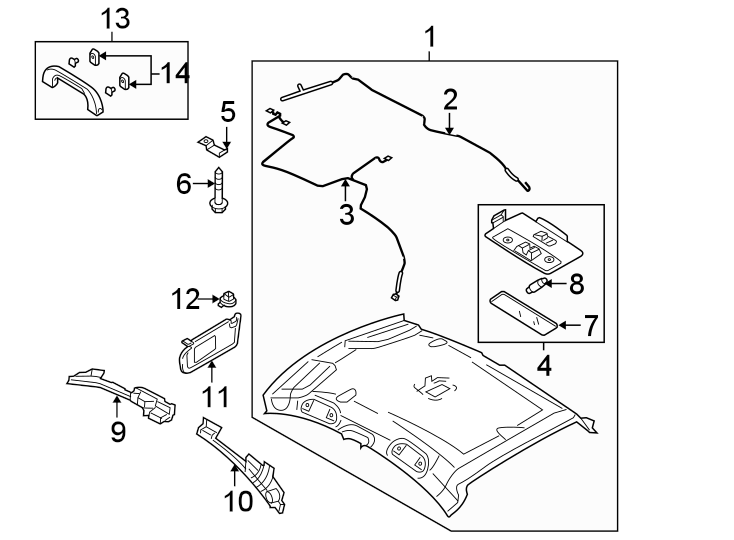 Diagram INTERIOR TRIM. for your 2021 Mazda MX-5 Miata  Club Convertible 