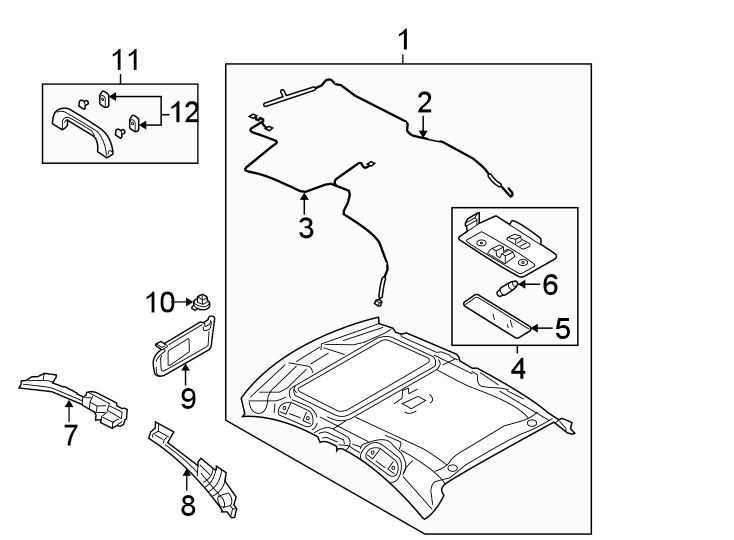 Diagram INTERIOR TRIM. for your 2021 Mazda MX-5 Miata  Club Convertible 