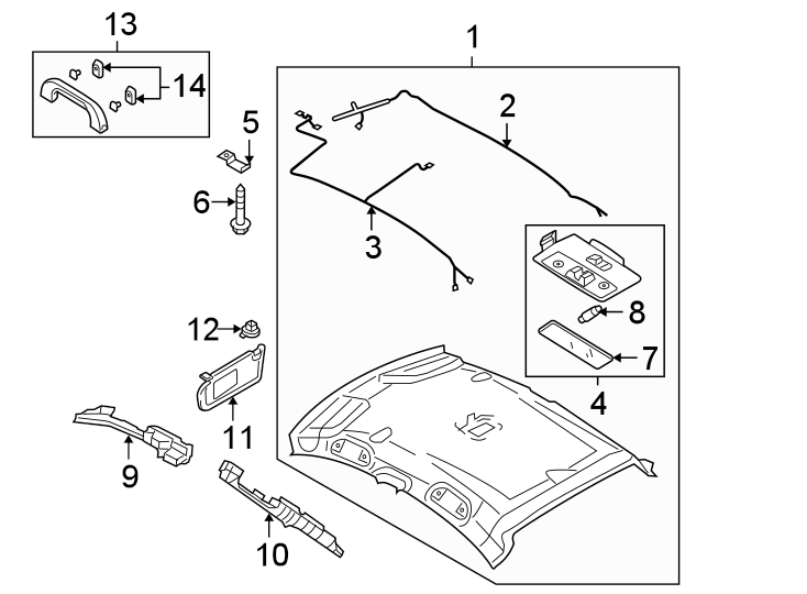 Diagram INTERIOR TRIM. for your 2021 Mazda MX-5 Miata  Club Convertible 