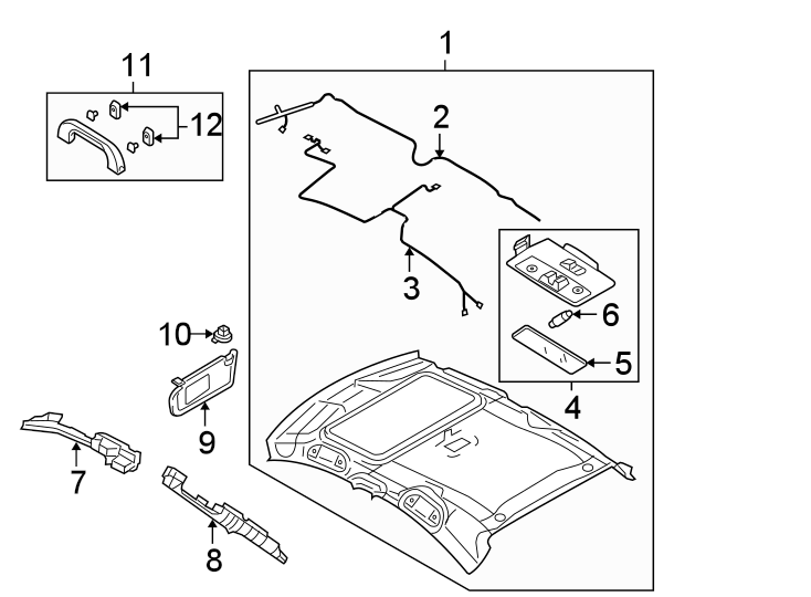 Diagram INTERIOR TRIM. for your 2023 Mazda CX-5   