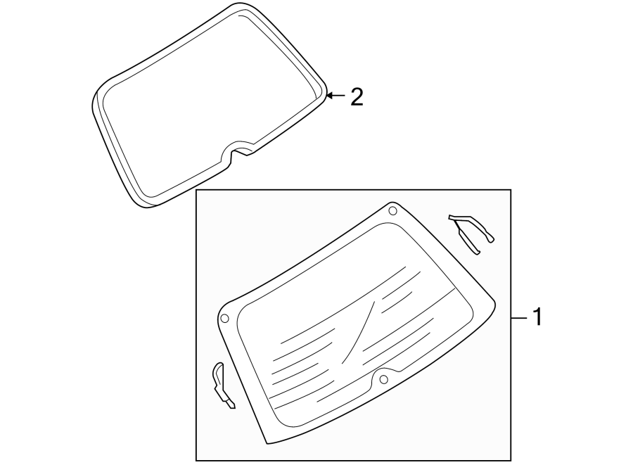 Diagram BACK GLASS. REVEAL MOLDINGS. for your 2014 Mazda MX-5 Miata   