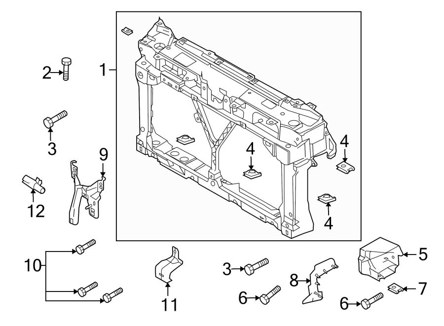 Diagram RADIATOR SUPPORT. for your 2019 Mazda MX-5 Miata  RF Grand Touring Convertible 