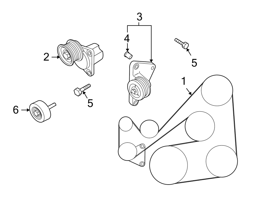 Diagram BELTS & PULLEYS. for your 2008 Mazda MX-5 Miata   