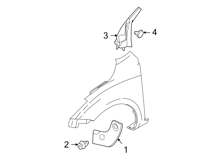 Diagram FENDER. EXTERIOR TRIM. for your 2017 Mazda CX-5  Touring Sport Utility 