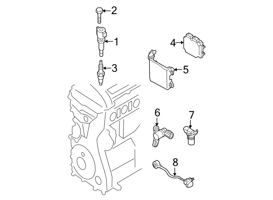 Diagram IGNITION SYSTEM. for your 2008 Mazda MX-5 Miata 2.0L A/T Touring Convertible 