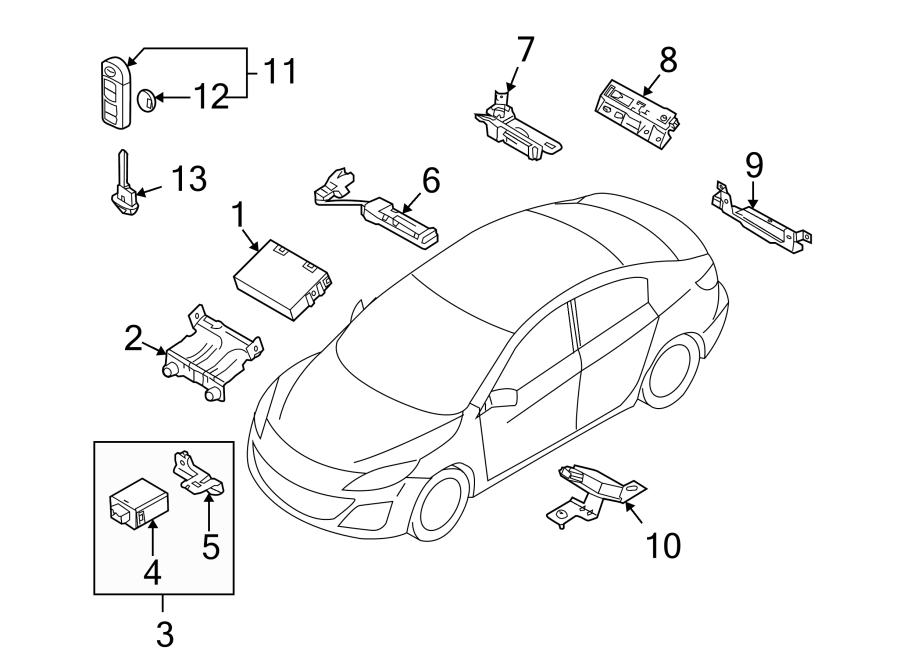 Diagram ELECTRICAL COMPONENTS. for your 2024 Mazda CX-5   