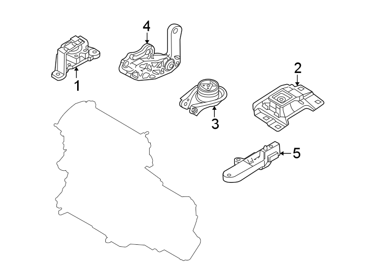 Diagram ENGINE / TRANSAXLE. ENGINE & TRANS MOUNTING. for your Mazda 3  