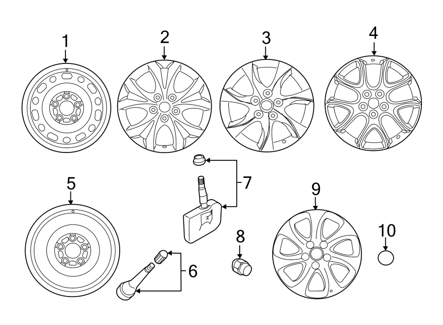 Diagram WHEELS. for your Mazda 3  