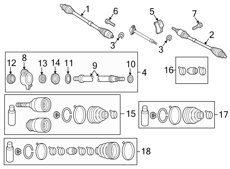 Diagram FRONT SUSPENSION. DRIVE AXLES. for your Mazda CX-5  