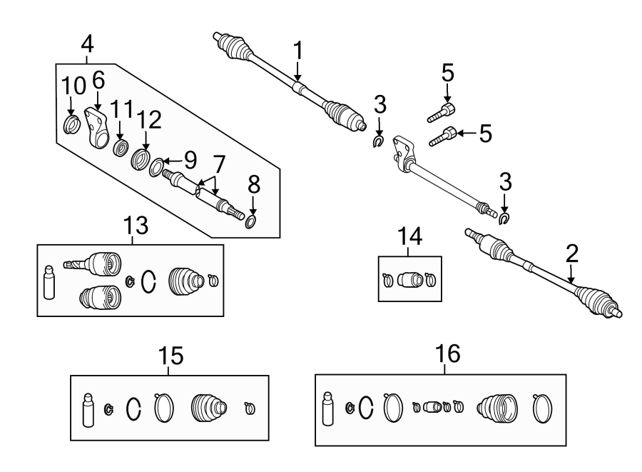 Diagram FRONT SUSPENSION. DRIVE AXLES. for your 2019 Mazda CX-5 2.5L SKYACTIV A/T AWD Sport Sport Utility 