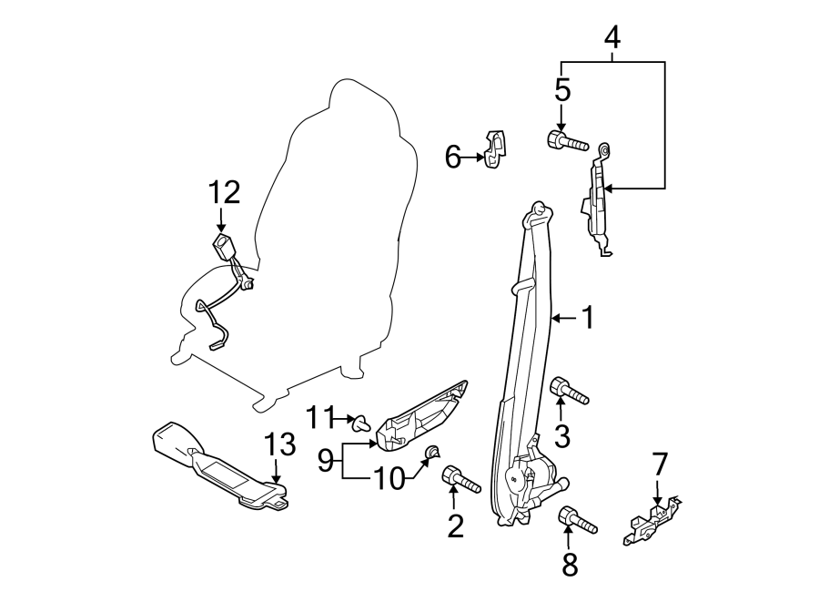 Diagram RESTRAINT SYSTEMS. FRONT SEAT BELTS. for your 2021 Mazda MX-5 Miata  RF Club Convertible 