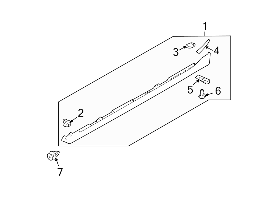 Diagram PILLARS. ROCKER & FLOOR. EXTERIOR TRIM. for your 2022 Mazda CX-5   