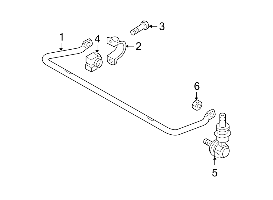 Diagram REAR SUSPENSION. STABILIZER BAR & COMPONENTS. for your Mazda