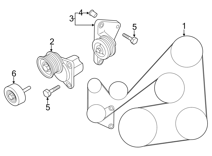 Diagram BELTS & PULLEYS. for your Mazda 3  