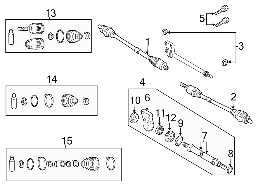 Diagram FRONT SUSPENSION. DRIVE AXLES. for your 2016 Mazda CX-5 2.0L SKYACTIV A/T FWD Sport Sport Utility 