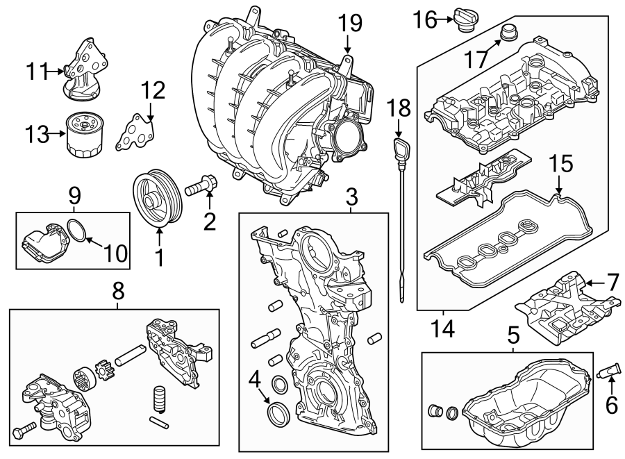 Diagram ENGINE / TRANSAXLE. ENGINE PARTS. for your 2024 Mazda CX-5   