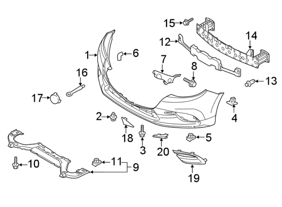 Diagram FRONT BUMPER. BUMPER & COMPONENTS. for your 2006 Mazda MX-5 Miata   