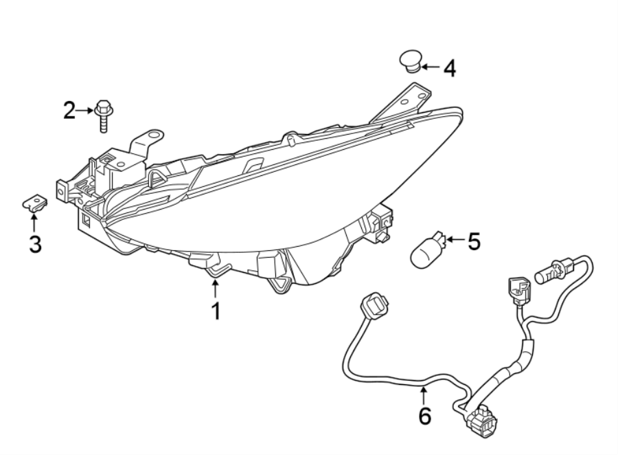 Diagram FRONT LAMPS. HEADLAMP COMPONENTS. for your 2007 Mazda MX-5 Miata   