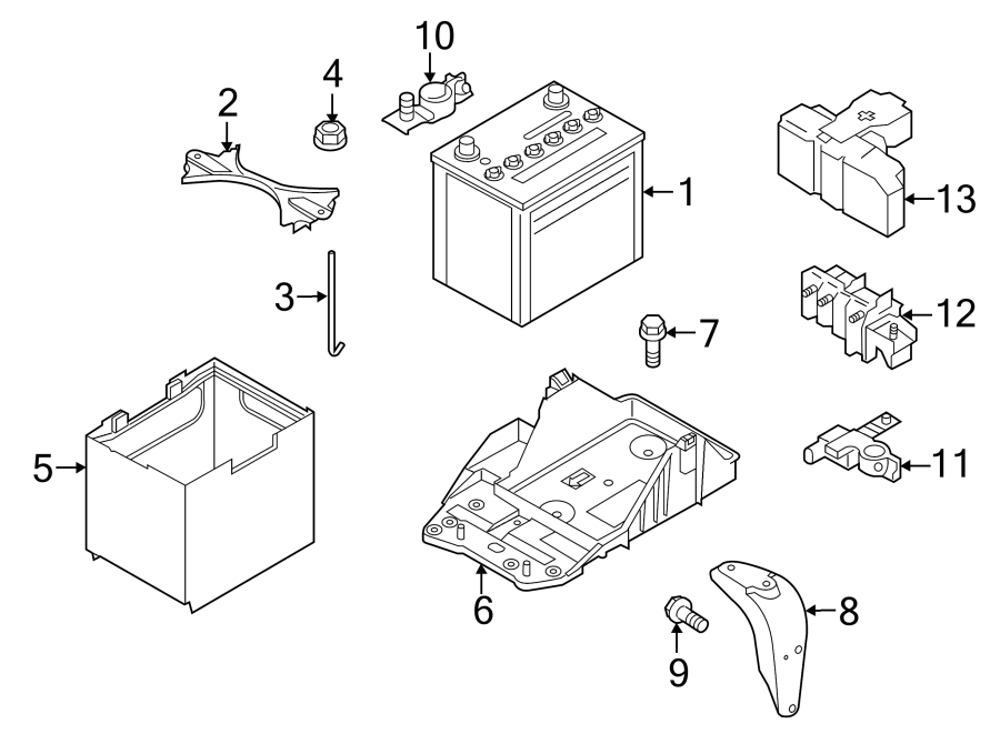 Diagram BATTERY. for your 2013 Mazda MX-5 Miata   