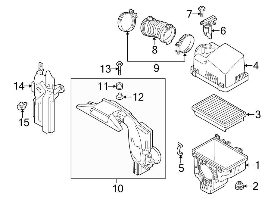 Diagram ENGINE / TRANSAXLE. AIR INTAKE. for your Mazda B2300  